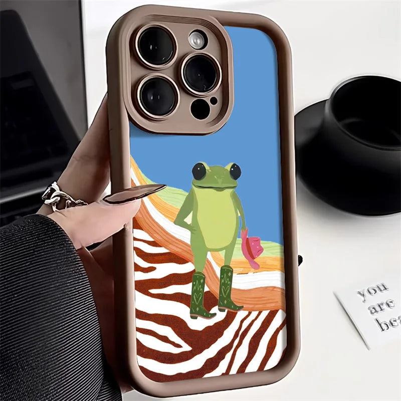 Cartoon Cute Frog Phone Case For iPhone