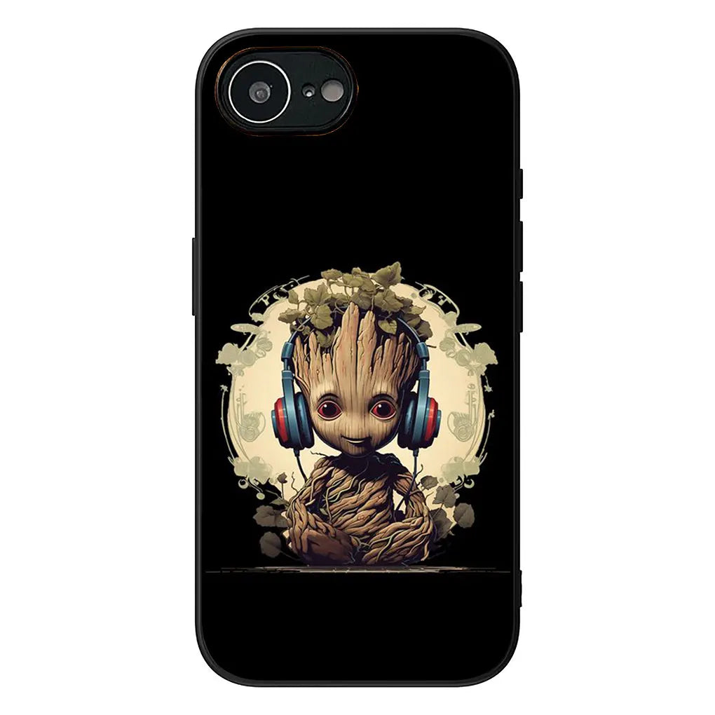 Soft Phone Cover For Apple iPhone Groot Marvels