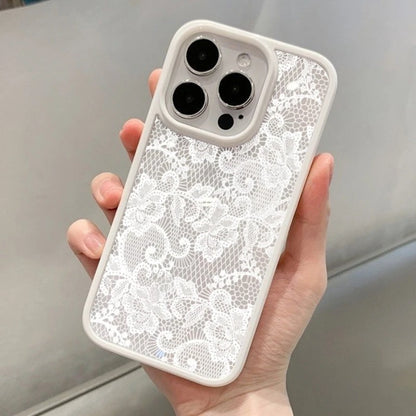 Vintage White Lace Floral Phone Case For iPhone