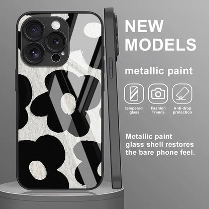 Black Flower Phone Case For iPhone