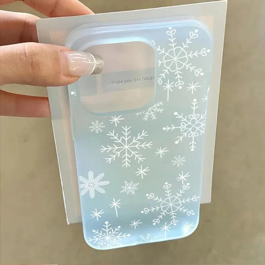 Cute Winter Snowflake Christmas Phone Case For iPhone