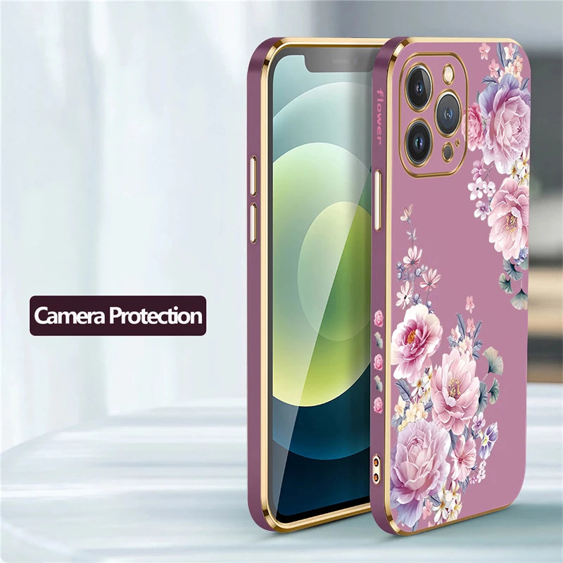 Luxury Flowers Case For iPhone
