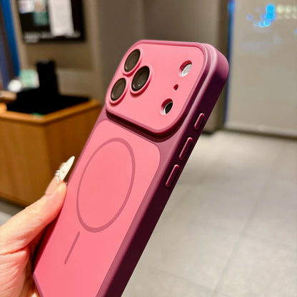 Matte Armor Magnetic Wireless Charging Phone Case For iPhone