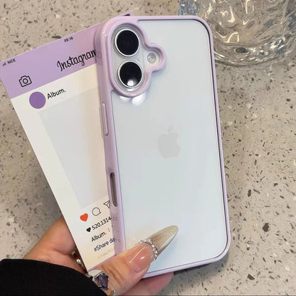 Luxury Clear Candy Color Case For iPhone Clear Acrylic Bumper Protection Cases Cover