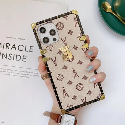 Fashion Square Leather Phone Case