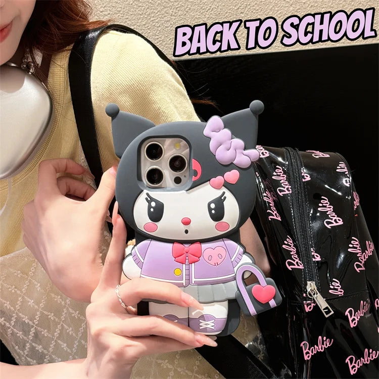 Handbag Kuromi For iPhone Silicone Soft Cover Case