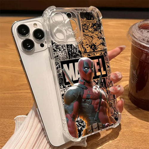 Marvel Spiderman Ironman Comic Clear Case For iPhone