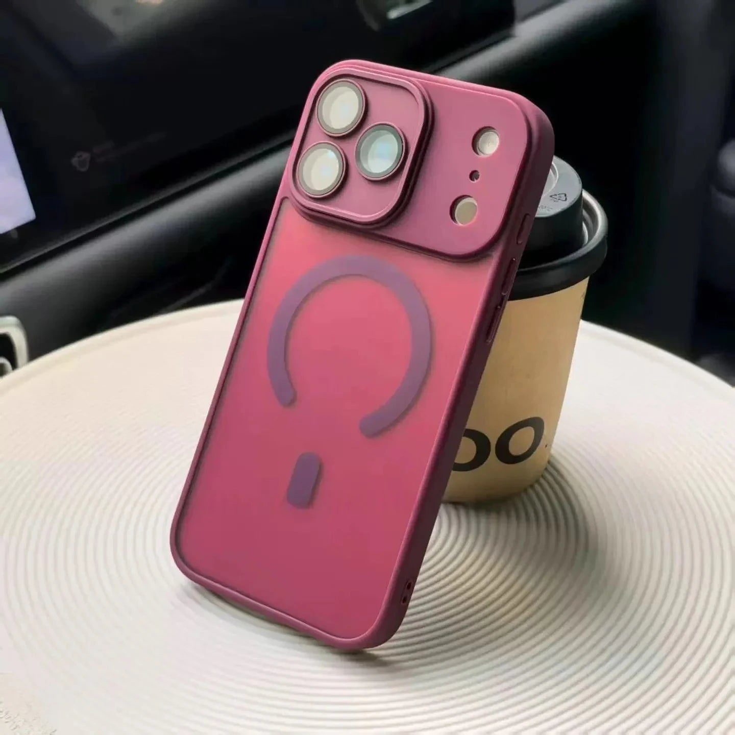 Original Matte Translucent Lens Protect Magsafe Phone Case For iPhone