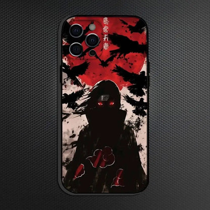 Anim Itachi Uchiha Phone Case For iPhone Soft Silicone Black Cover