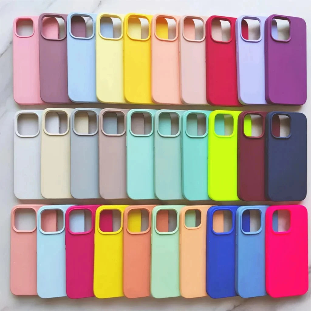 Luxury For Apple Original Silicone Phone Case For iPhone Shockproof Cover Accessories