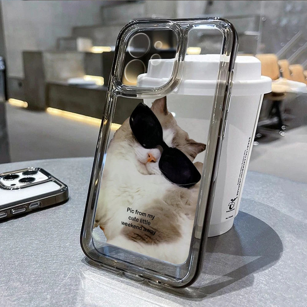 Lovely Cat Soft Phone Case For iPhone