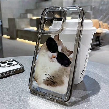 Lovely Cat Soft Phone Case For iPhone