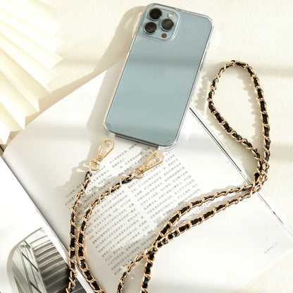 Luxury Pearl Chain Crossbody Strap Shockproof Acrylic Lanyard Phone Case For iPhone