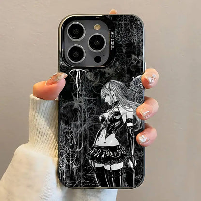 Black Matte Death Note Misa Phone Case For iPhone