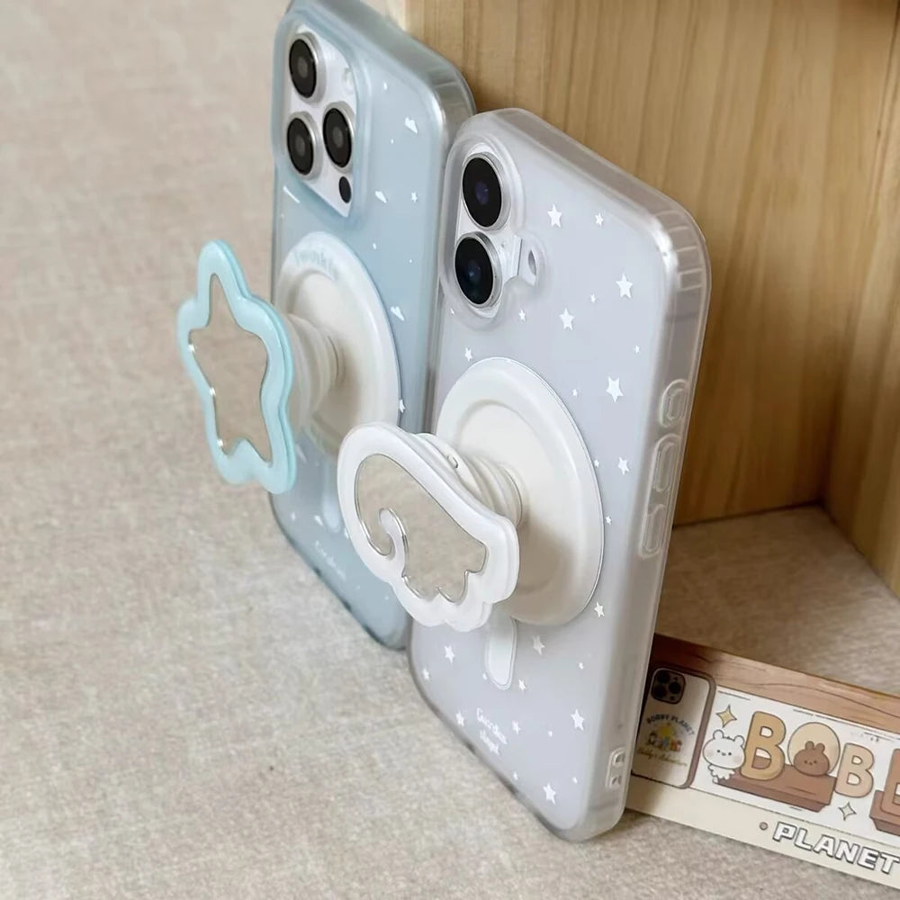 Cute Angel Wings Magnetic Stand Holder Tok Phone Case