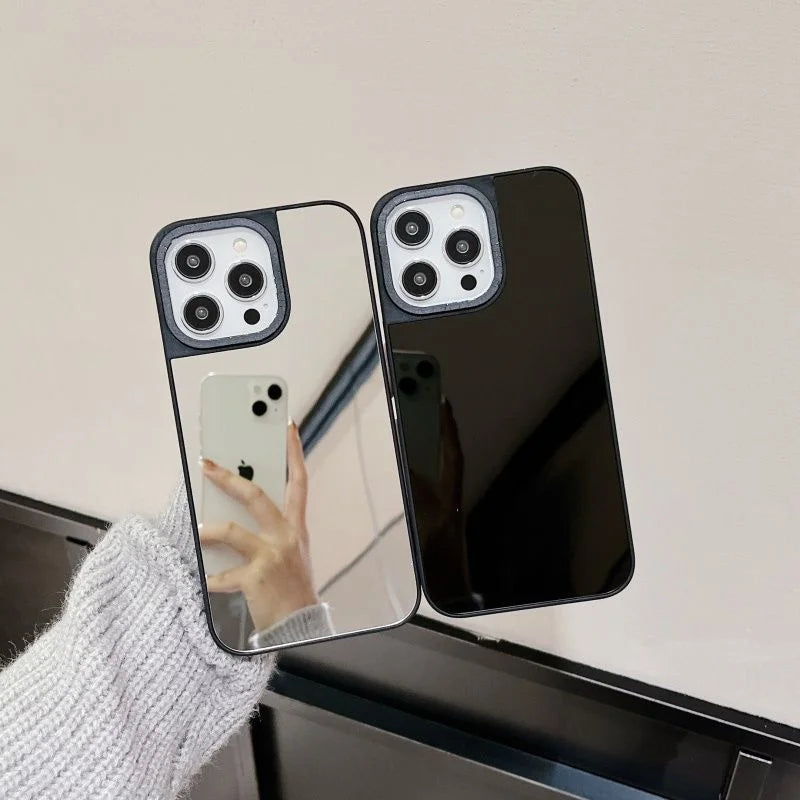 Luxury Makeup Mirror Phone Case For iPhone – MagSafe Compatible Hard Cover