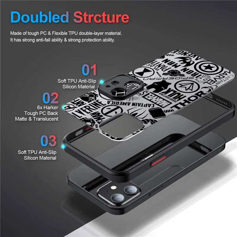 Phone Case For iPhone Marvel Super Hero Cool Comics Cover