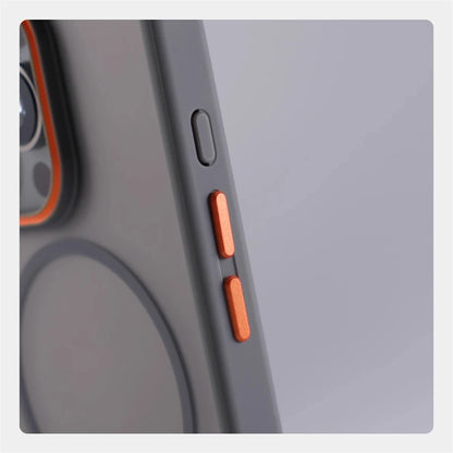 Luxury Matte Translucent MagSafe iPhone Case – Magnetic Shockproof Cover