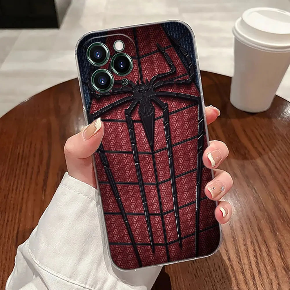 Marvel Cap USA Ironman Hulk Transparent Phone Case For iPhone