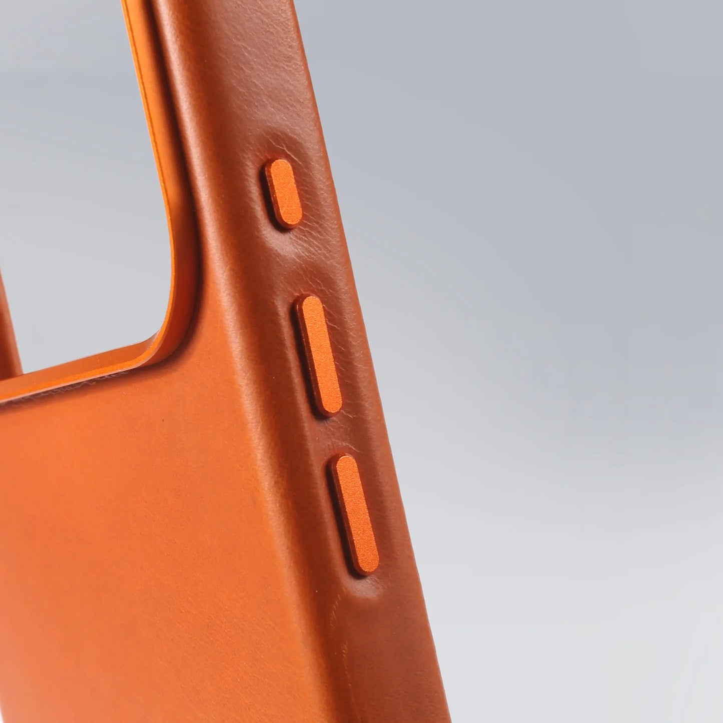 Luxury Oil-Wax Genuine Leather MagSafe Case with Wireless Charging Support