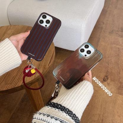 Vintage Stripes Smudged Phone Case For iPhone