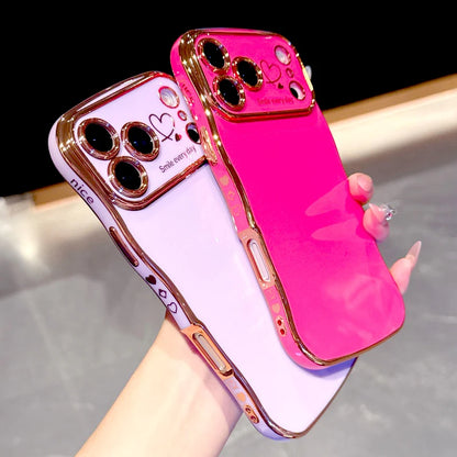 Plated Soft Wave Phone Case For iPhone