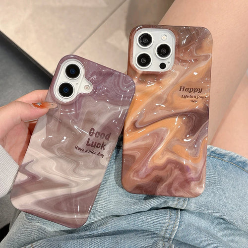 Fashion Oil Painting Marble Texture Phone Case