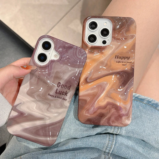 Fashion Oil Painting Marble Texture Phone Case