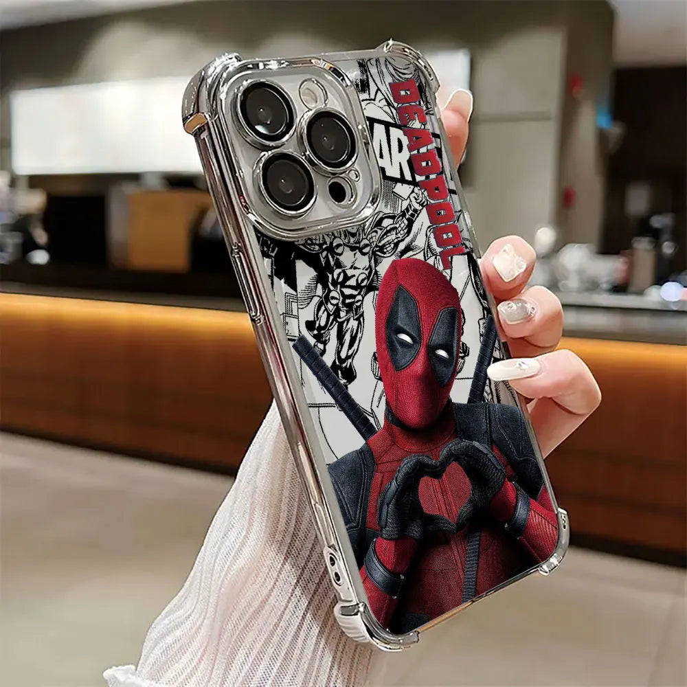 Marvel Comics Deadpool Luxury Shockproof Case For iPhone