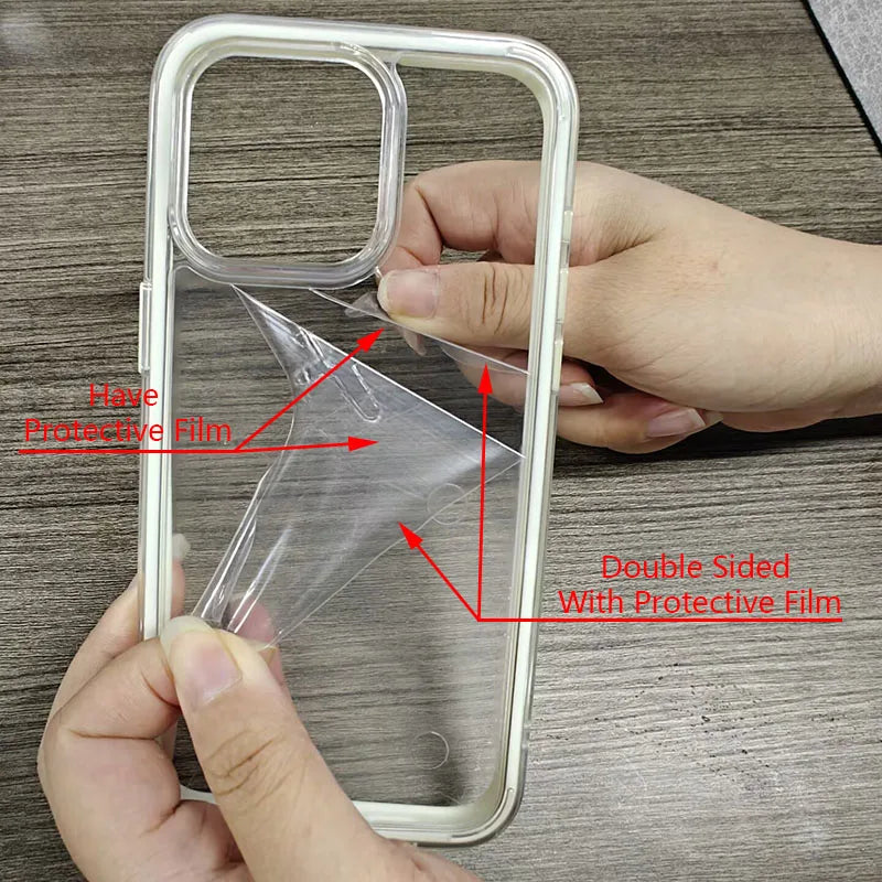 Luxury Candy Color Frame Clear Back Phone Case For iPhone