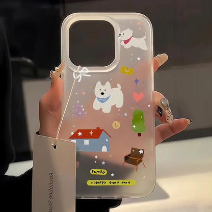 Cute Cartoon Puppy Phone Case For iPhone