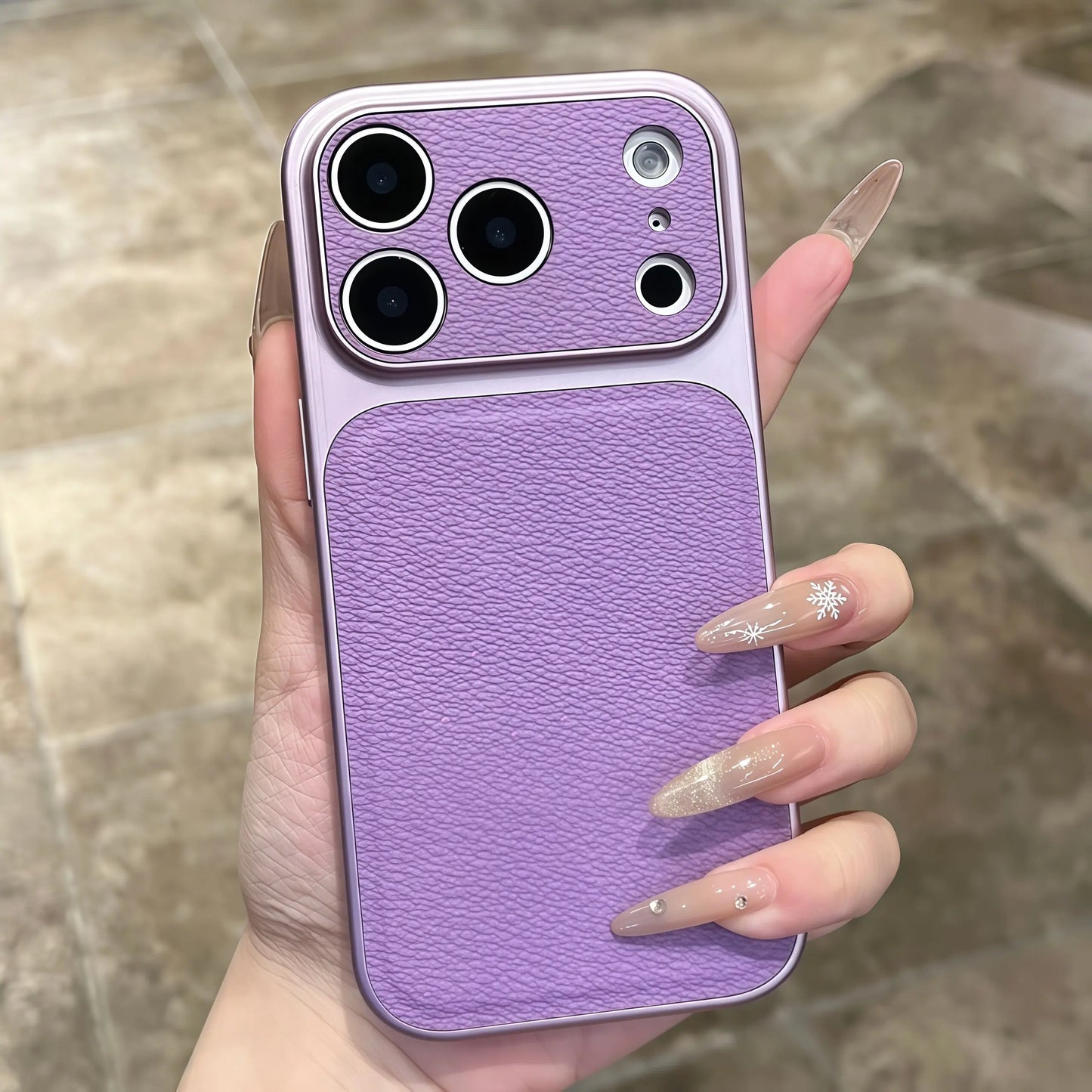 Original Matte Leather Texture Phone Case For iPhone Camera Protection Non Slip Shockproof Bumper Cover
