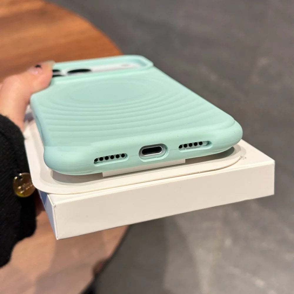 Water Ripple MagSafe Silicone iPhone Case – Shockproof