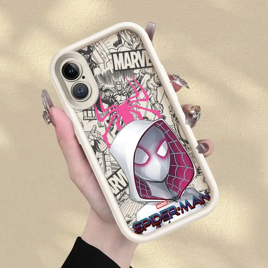Cute Marvel Spider Men Case For iPhone Soft Shell