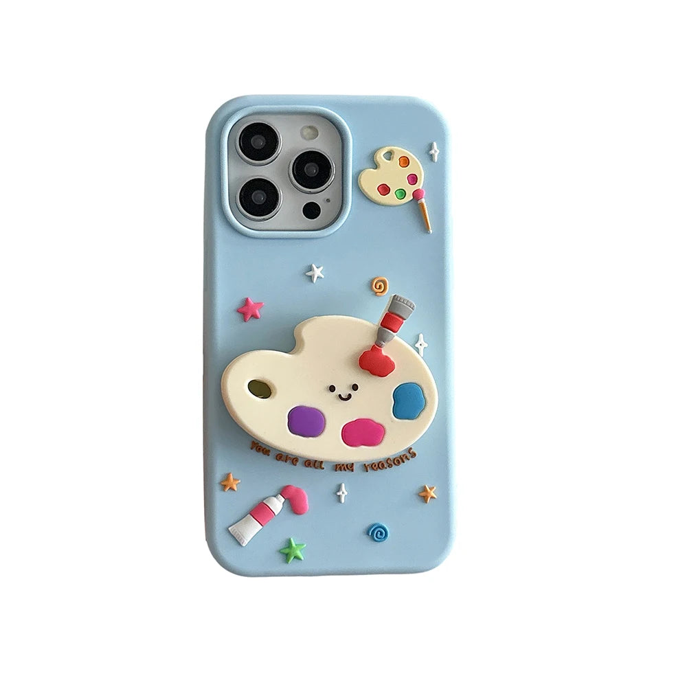Cute Creative 3D Colorful Palette Phone Case