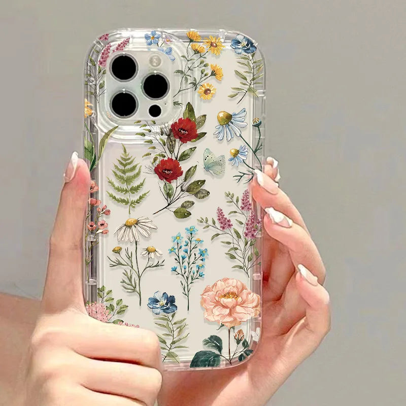 Lily Flower Phone Case For iPhone Transparent Soft Cover