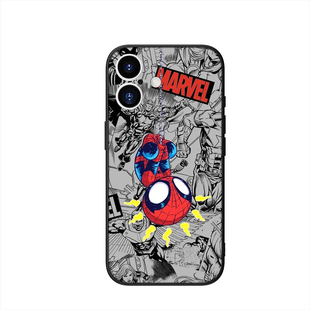 Sticker Marvel Spiderman Cover Phone Case For Apple iPhone