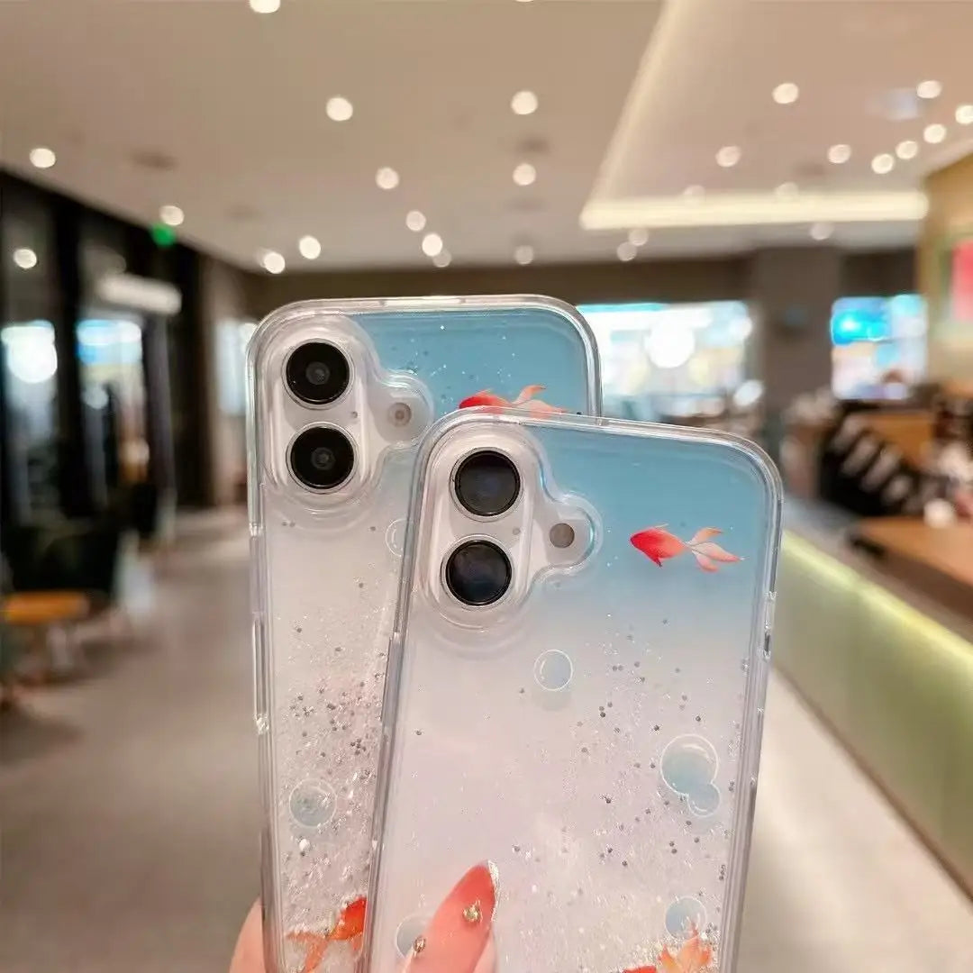 Bubble Goldfish Slice Slider Phone Case