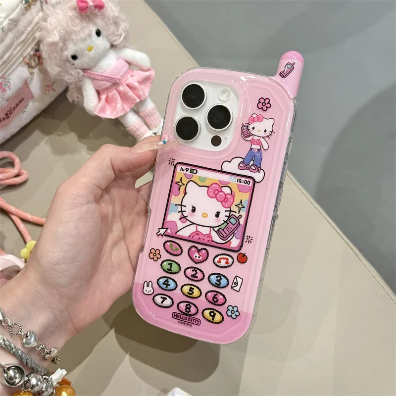 New Hot Korean INS Hello Kitty Mobile Pink Phone Case For iPhone