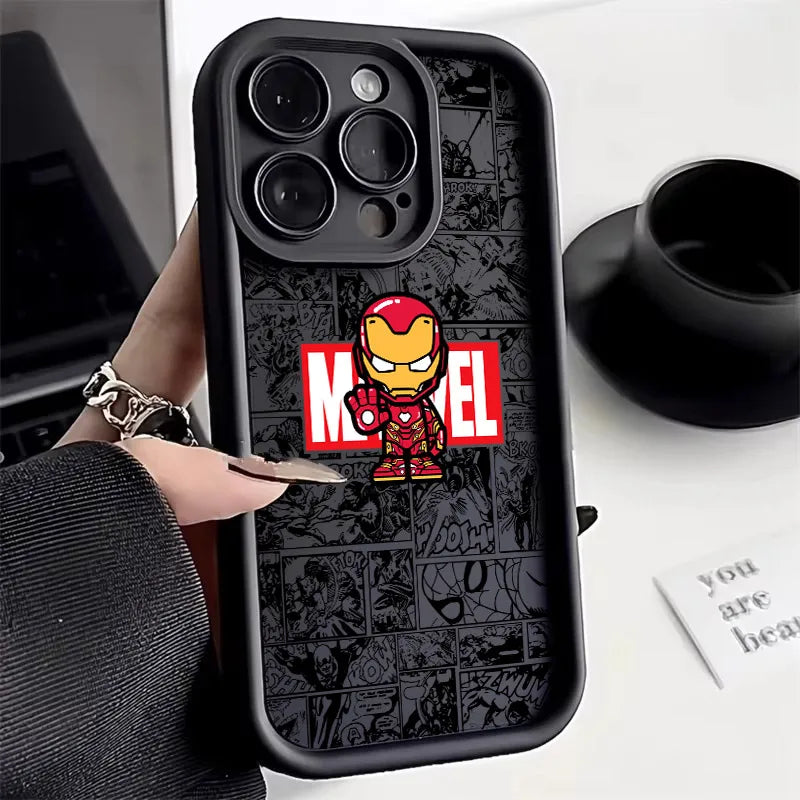 Marvel Ironman Spiderman Deadpool Phone Case For iPhone