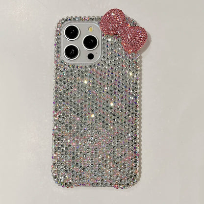 3D Glitter Bowknot Diamond Crystal Phone Case For iPhone Shockproof Bling Cover Case