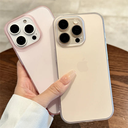 Soft Matte Candy Transparent Phone Case For iPhone Shockproof Silicone Bumper Cover