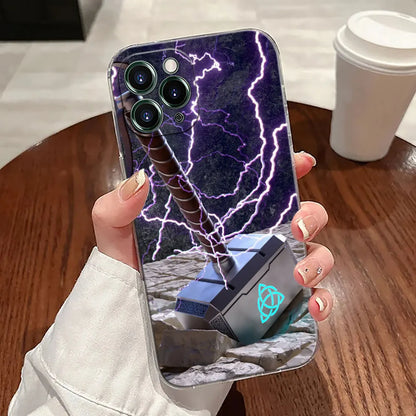 Marvel Cap USA Ironman Hulk Transparent Phone Case For iPhone