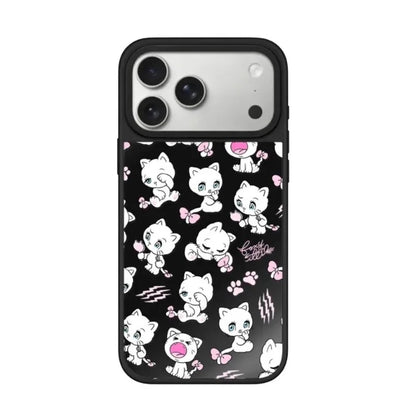 Cartoon Rabbits Pink Hearts Acrylic Phone Cover For IPhone