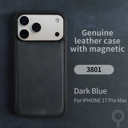 Crazy Horse Grain Genuine Leather Case For iPhone
