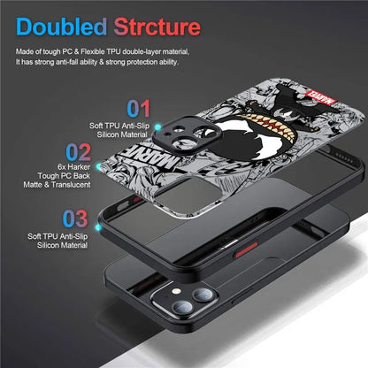 Marvel Venom Spider Man Cartoon Phone Case For iPhone
