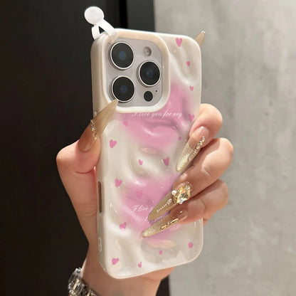 Romantic Pink Love Heart Compatible Phone Case