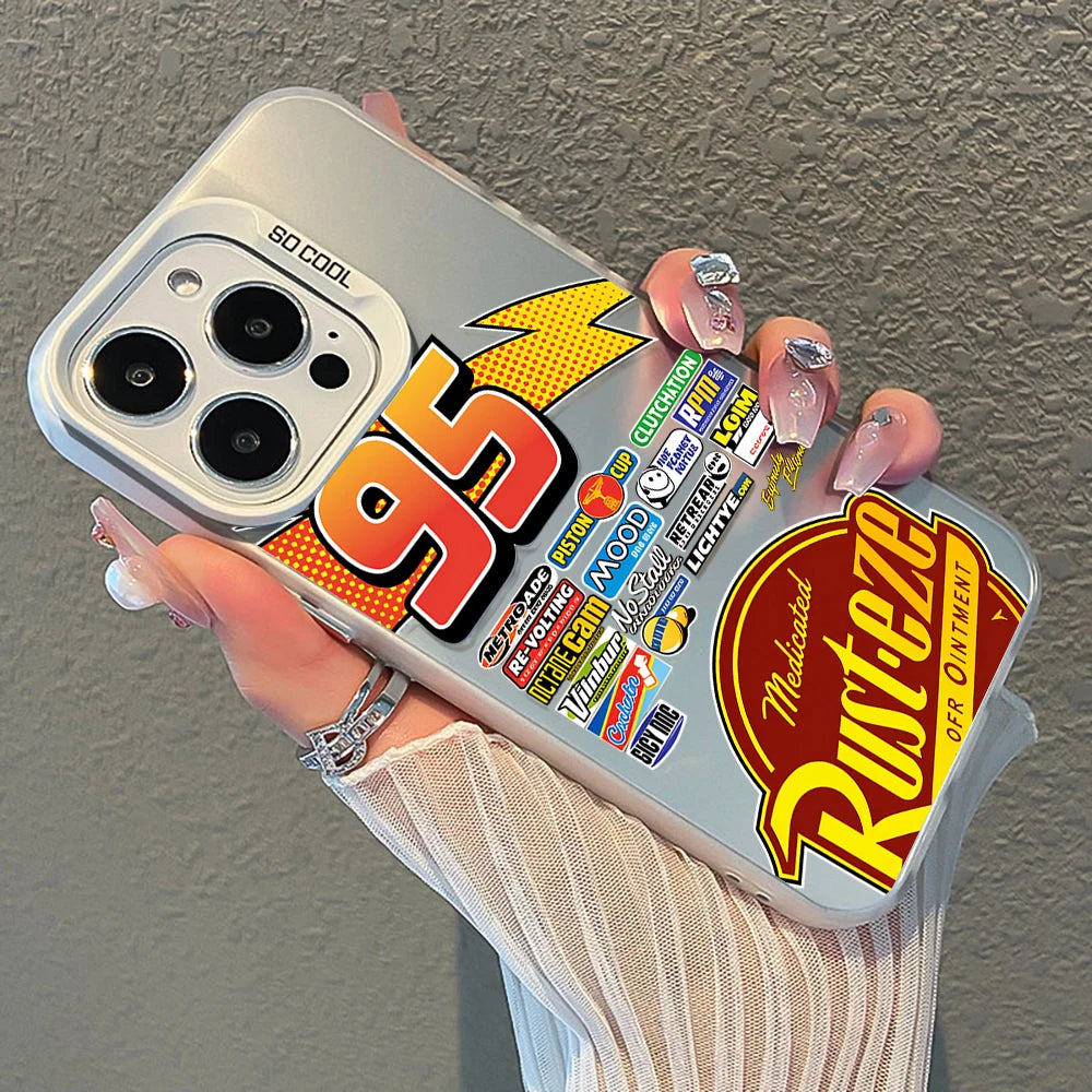 Lightning McQueen 95 Shockproof Matte iPhone Case, Hard Plating Cover