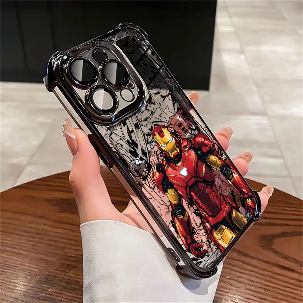 Iron Spider Man Captain America Luxury Case For iPhone