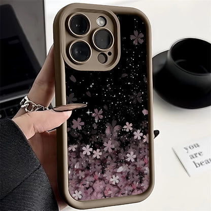 Gradient Cherry Blossom Phone Case for iPhone Soft Cover